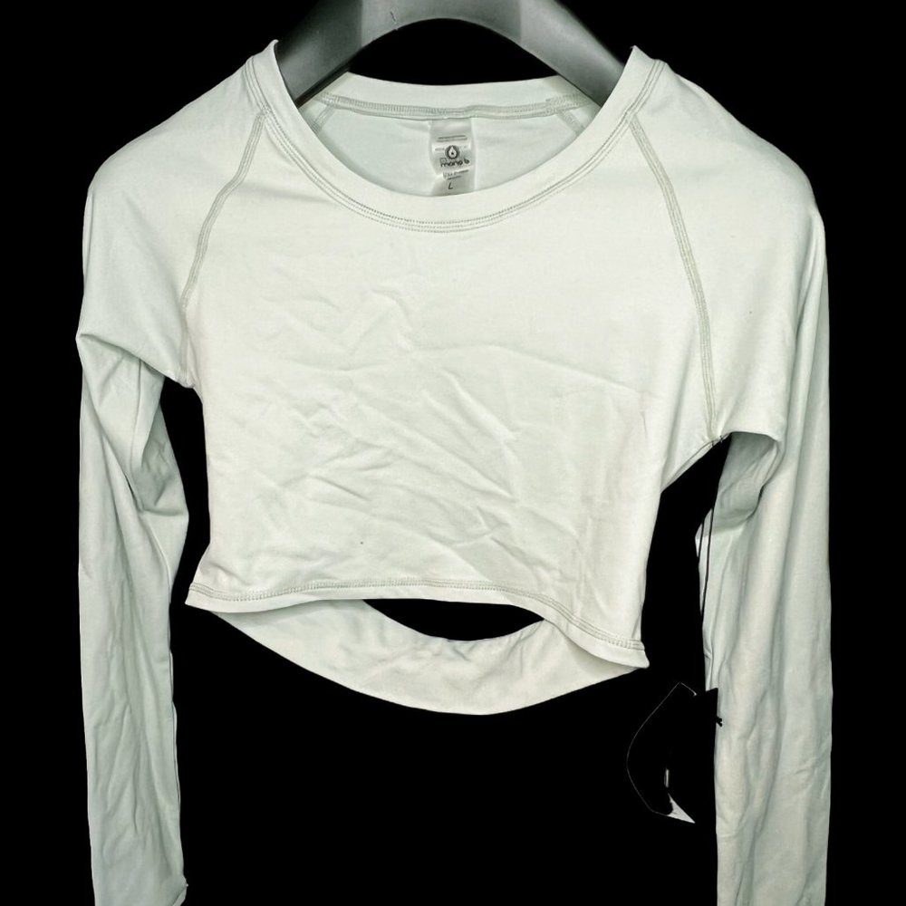 Brand New Mono B Mist - Newport Cutout Back Long-Sleeve Crop Top